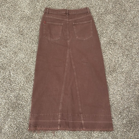 Urban Outfitters BDG Mandi A- Line Denim Maxi Skirt with Raw Hem - Picture 7 of 8